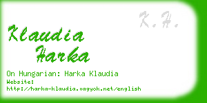 klaudia harka business card